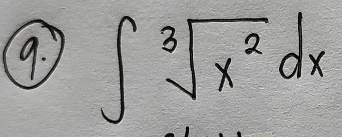 ∈t sqrt[3](x^2)dx