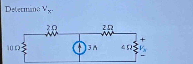 Determine V_x.