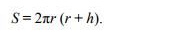 S=2π r(r+h).