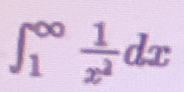 ∈t _1^((∈fty)frac 1)x^2dx