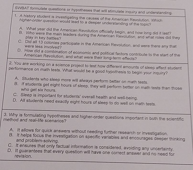 SWBAT form 
3. 
me