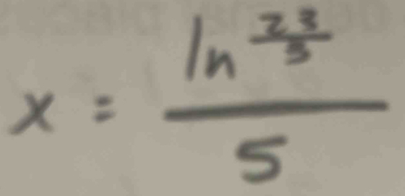 x=frac ln frac 2335