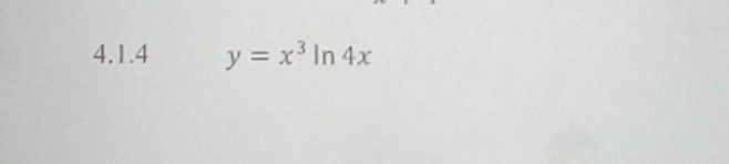 y=x^3ln 4x