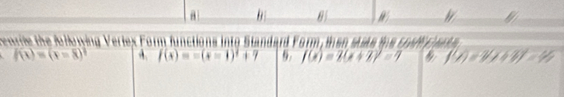 f(x)=(x-8)^3 f(x)=-(x-1)^2+7