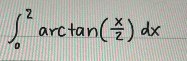 ∈t _0^(2arctan (frac x)2)dx