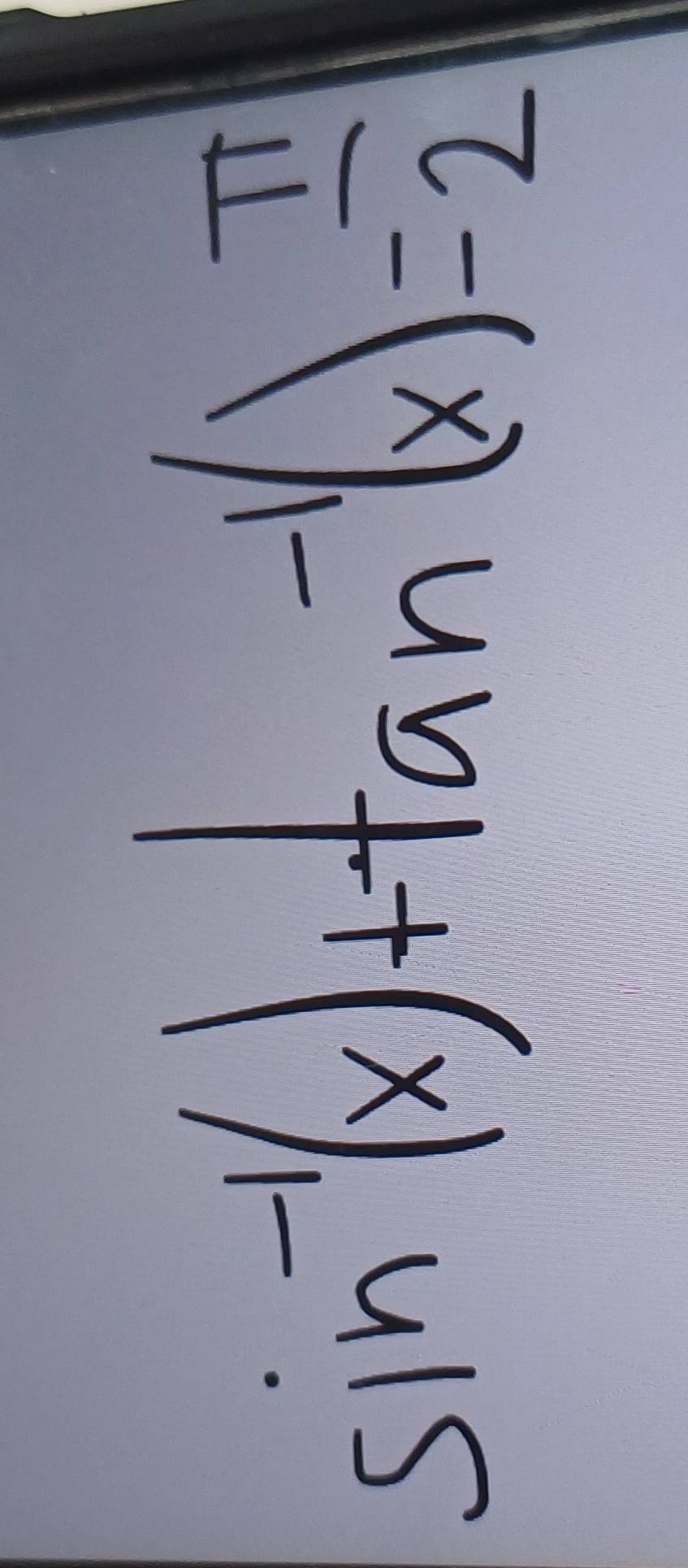 sin^(-1)(x)+tan^(-1)(x)= π /2 