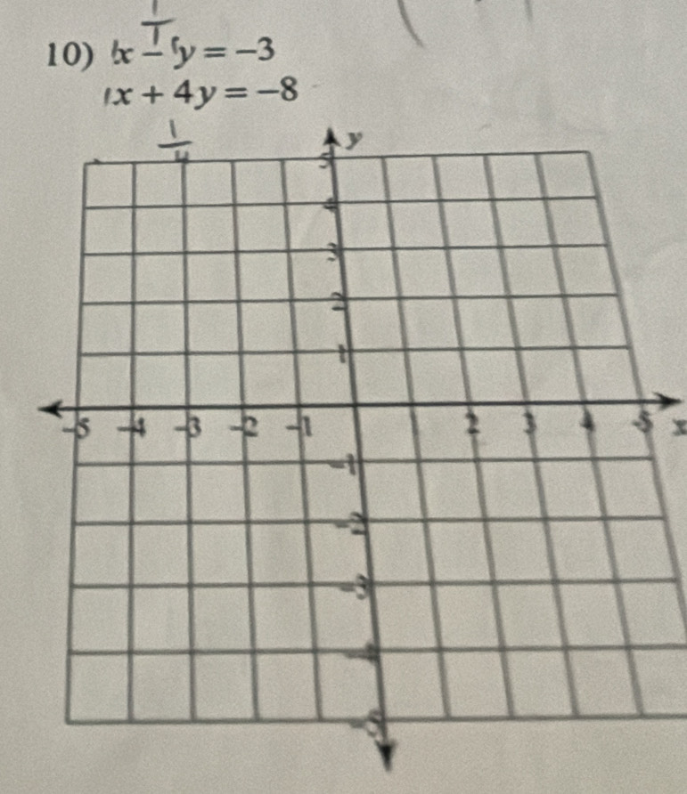 lx-y=-3
x+4y=-8
x