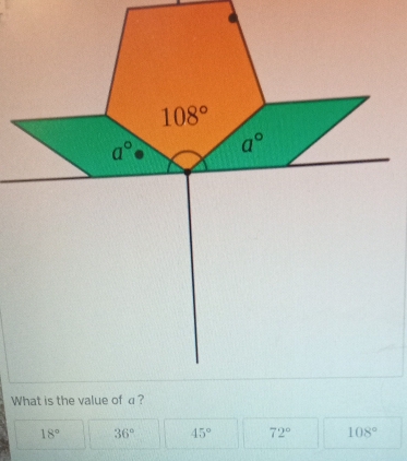 18° 36° 45° 72° 108°