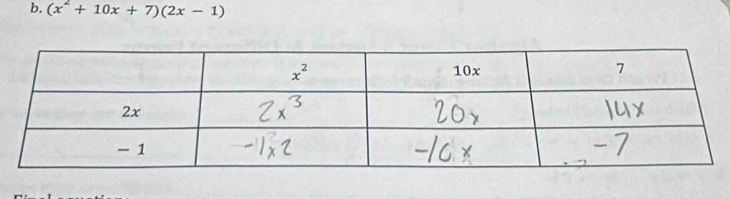 (x^2+10x+7)(2x-1)