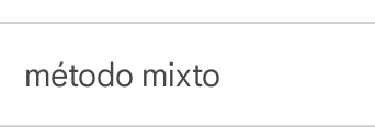 método mixto