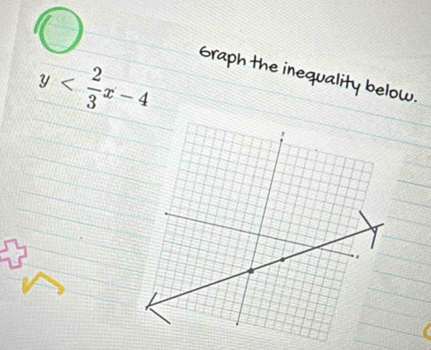 y
Graph the inequality below.