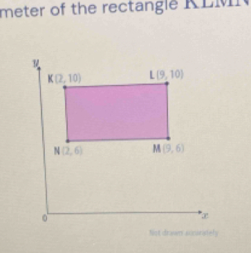 meter of the rectangle KLMN