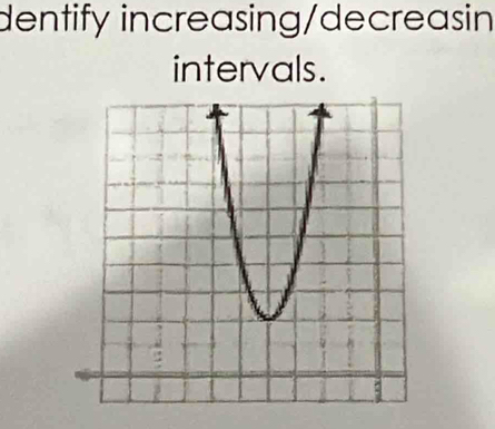 dentify increasing/decreasin 
intervals.