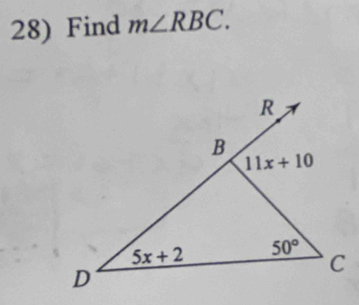 Find m∠ RBC.