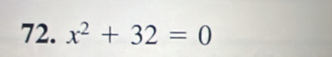 x^2+32=0