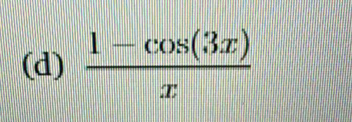  (1-cos (3x))/x 