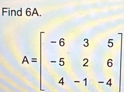 Find 6A.