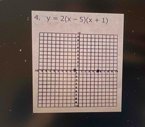 y=2(x-5)(x+1)