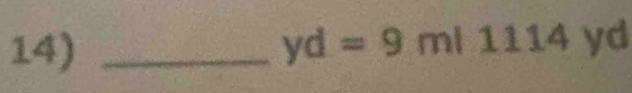 yd=9m|1114 yd