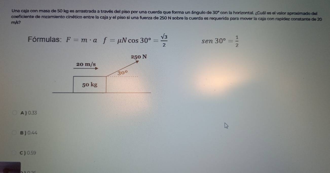 Resuelto:Una caja con masa de 50 kg es arrastrada a través del piso por ...