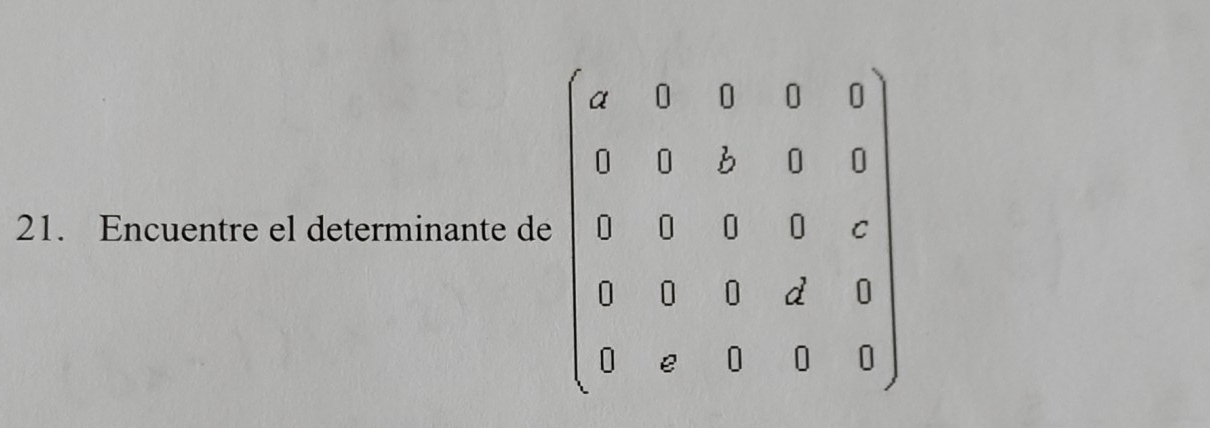 Encuentre el determinante de beginbmatrix 3&3&6&9 6&1&3&2&6 9&6&9&6&c 1&9&1&d&2 &9&6&c&6endbmatrix