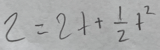 l=2t+ 1/2 t^2