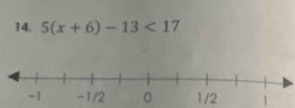 5(x+6)-13<17</tex> 
1