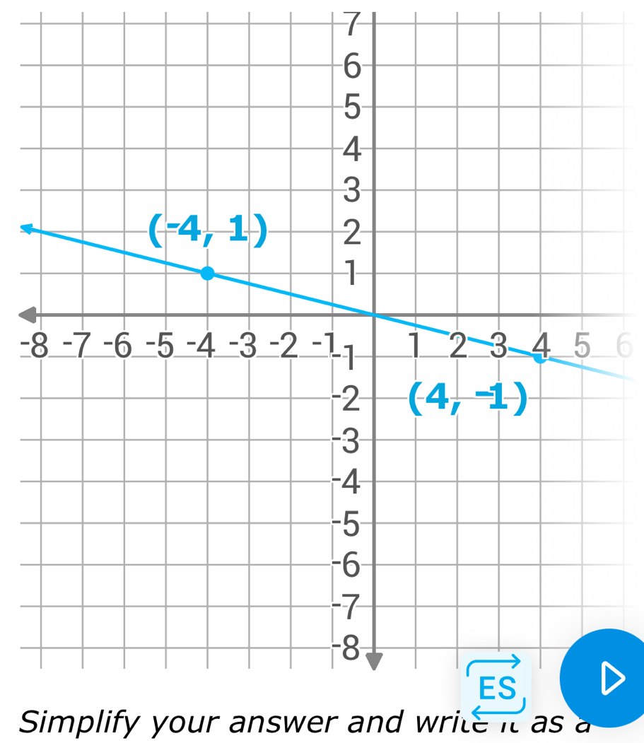 7
-6
Simplify your answer and write it as a