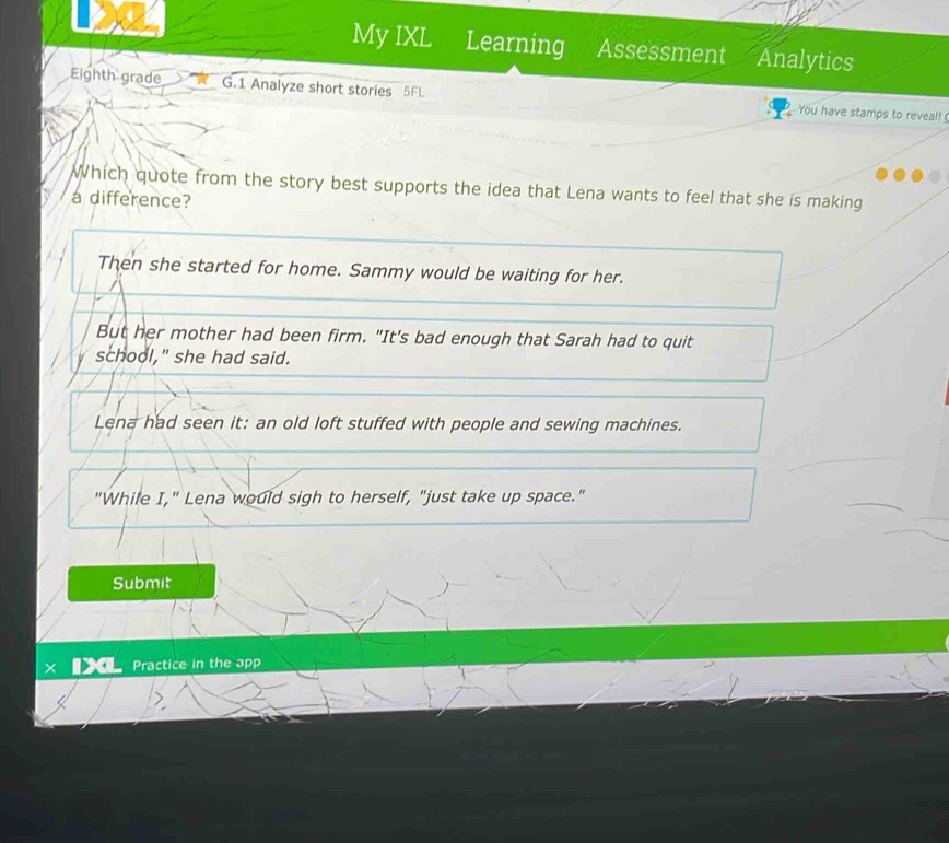 Solved: My IXL Learning Assessment Analytics Eighth grade G.1 Analyze ...