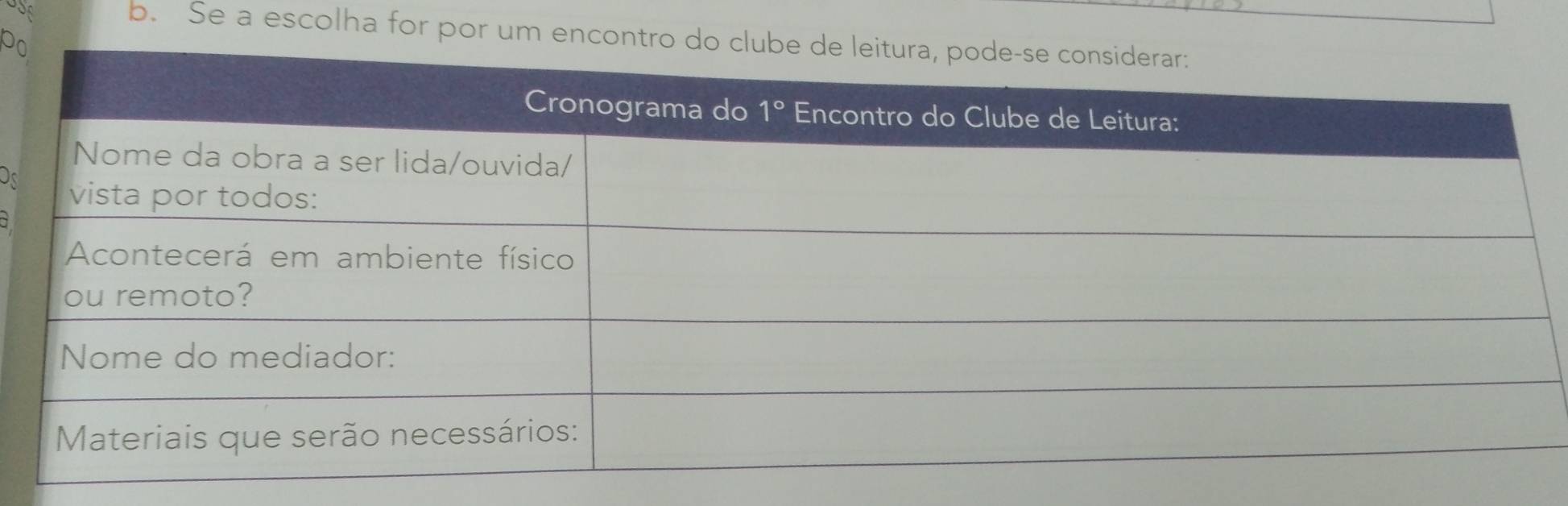 SS b. Se a escolha for por um encontro