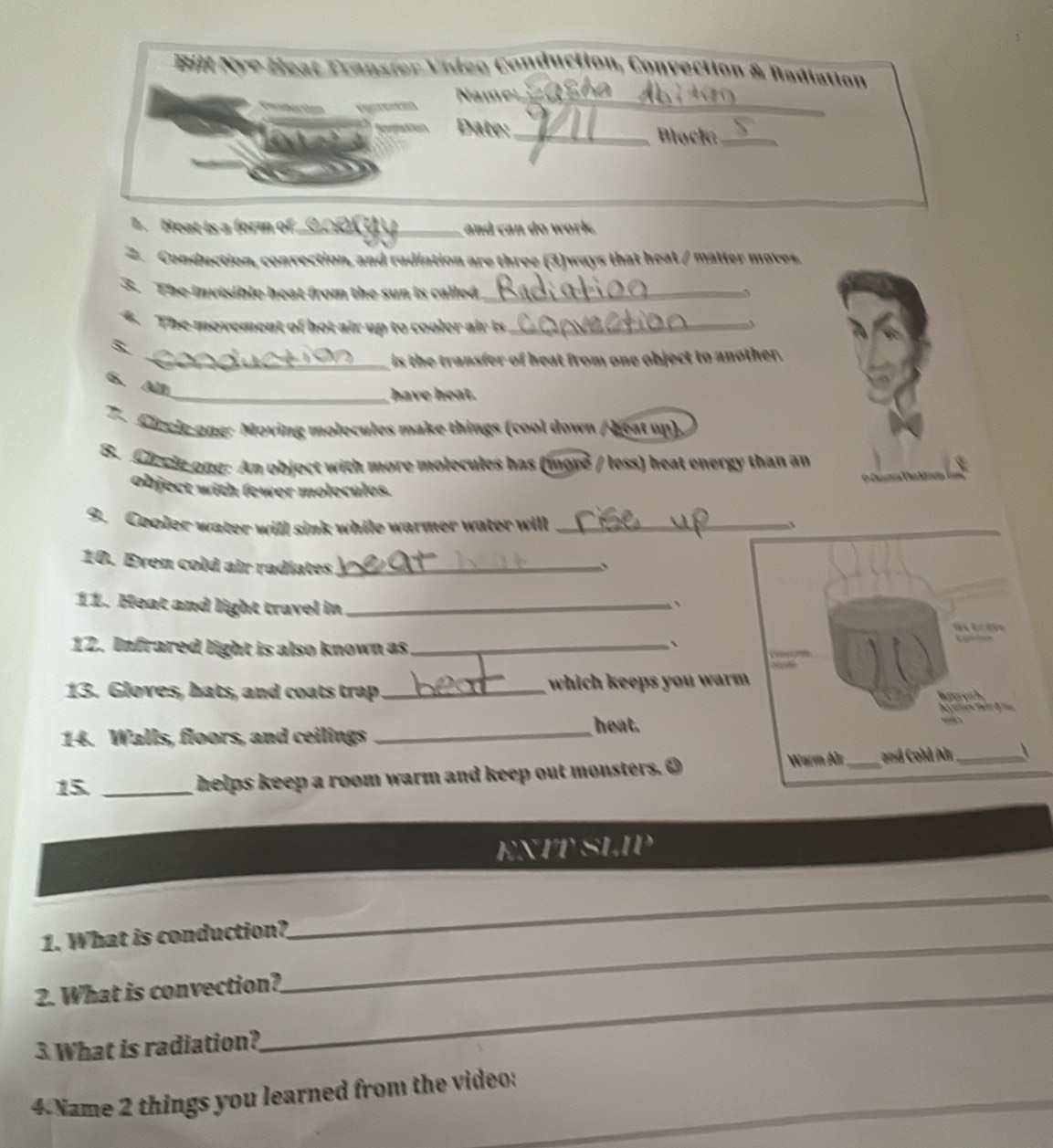 Video Analysis - Bill Nye - Cells (MS-LS1) Google Form AND Doc | Made By  Teachers, image size:1153x1257