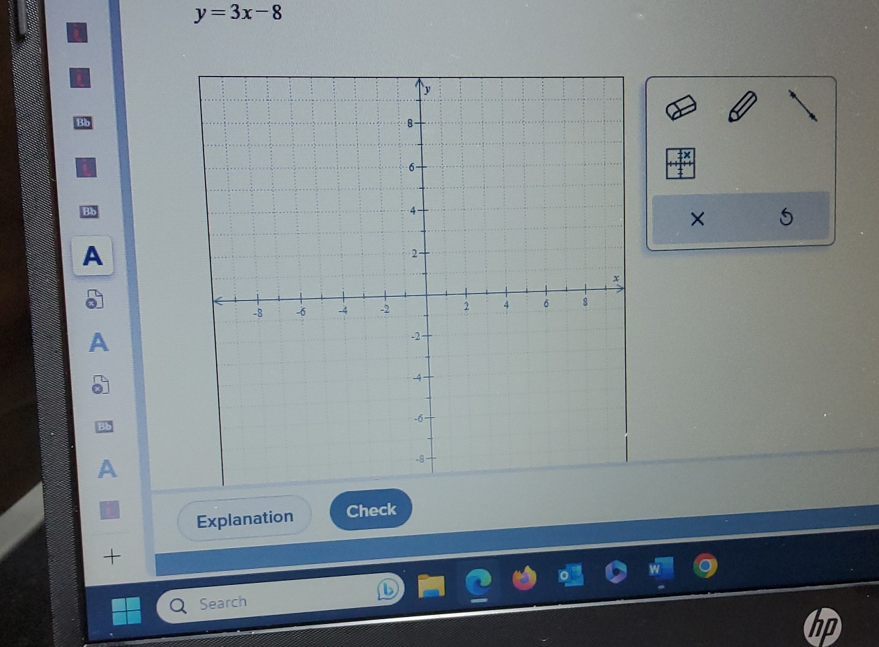 y=3x-8
× 
A 
Explanation Check 
Search