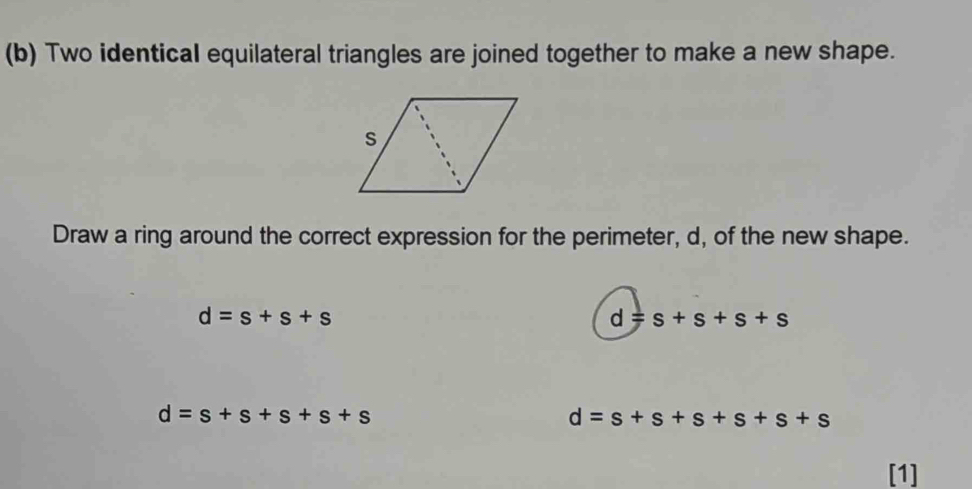 Solved: Two identical equilateral triangles are joined together to make ...