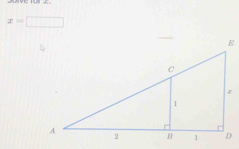 soive forx.
x= □  □ 