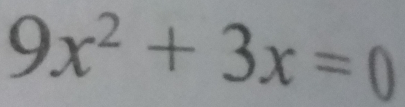 9x^2+3x=0