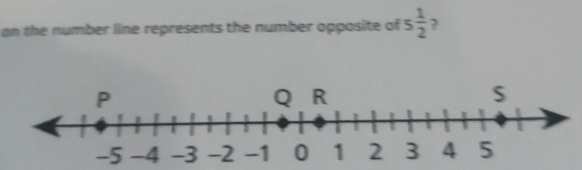 an the number line represents the number opposite of 5 1/2  ?