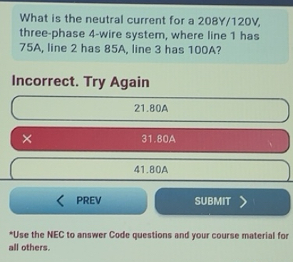 Solved: What is the neutral current for a 208Y/120V, three-phase 4 ...