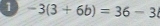 1 -3(3+6b)=36-3