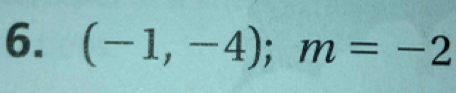 (-1,-4); m=-2