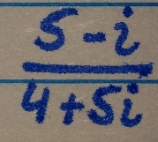  (5-i)/4+5i 