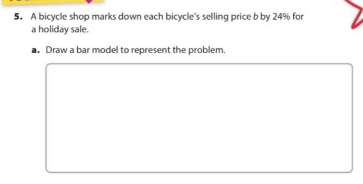 Solved: A bicycle shop marks down each bicycle’s selling price b by 24% ...