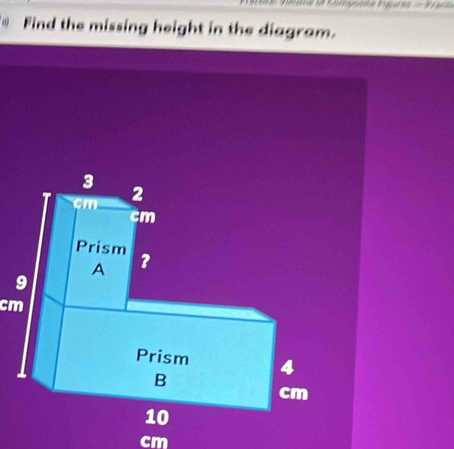 By atty === lựylt 
Find the missing height in the diagram.