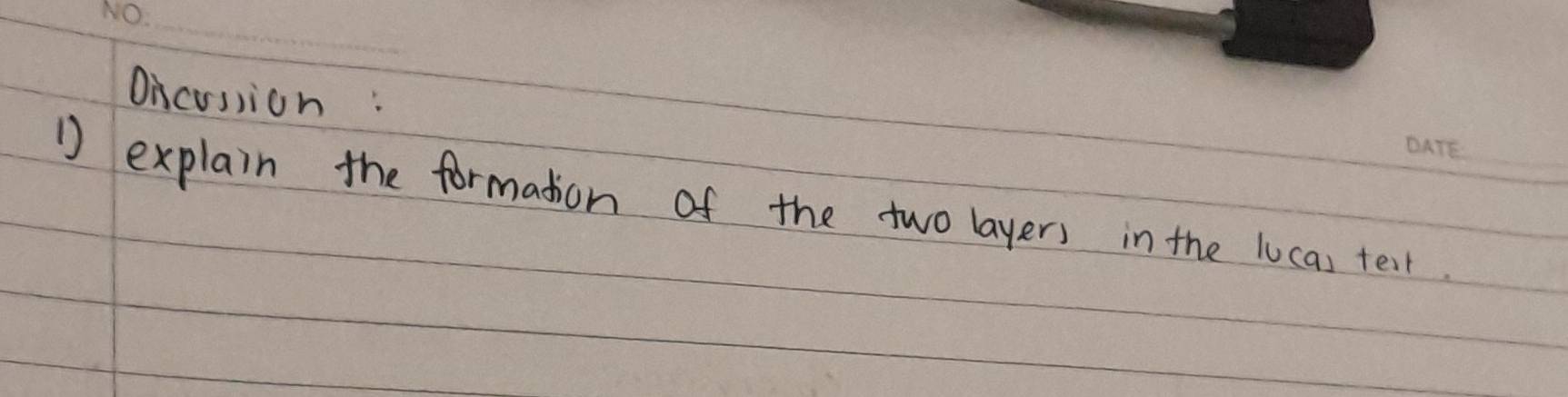 Oncossion : 
explain the formation of the two layers in the lucas text_