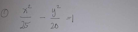  x^2/25 - y^2/20 =1