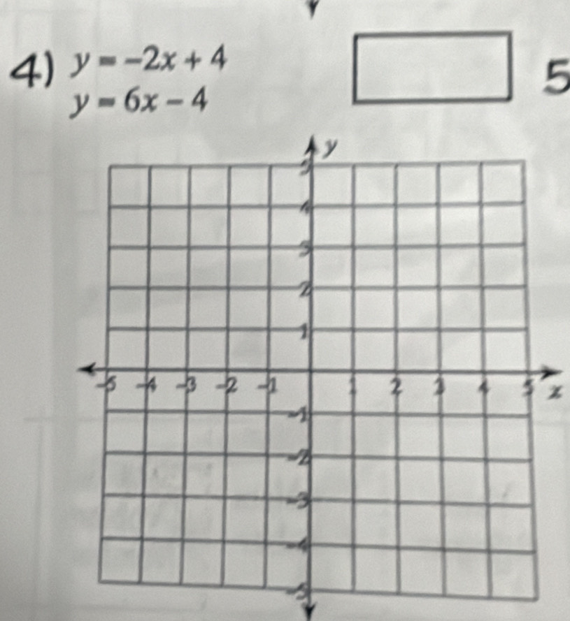 y=-2x+4
30°
y=6x-4
z