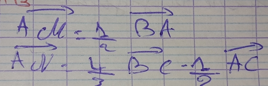 ∴ vector A= 1/2 vector BA· vector BC- 1/2 vector AC