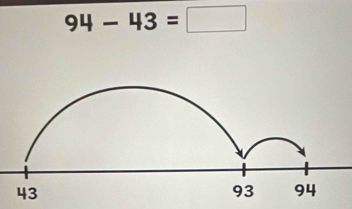 94-43=□