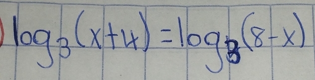 log _3(x+4)=log _3(8-x)