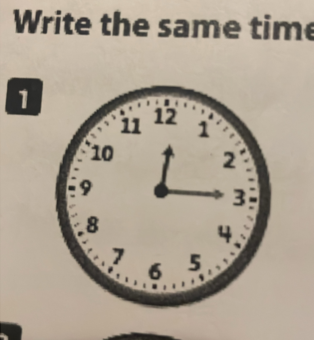 Write the same time 
1