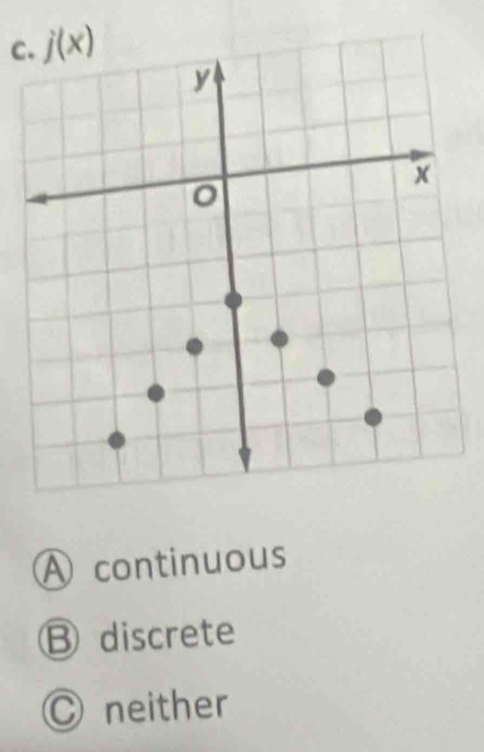 A continuous
B discrete
Ⓒ neither